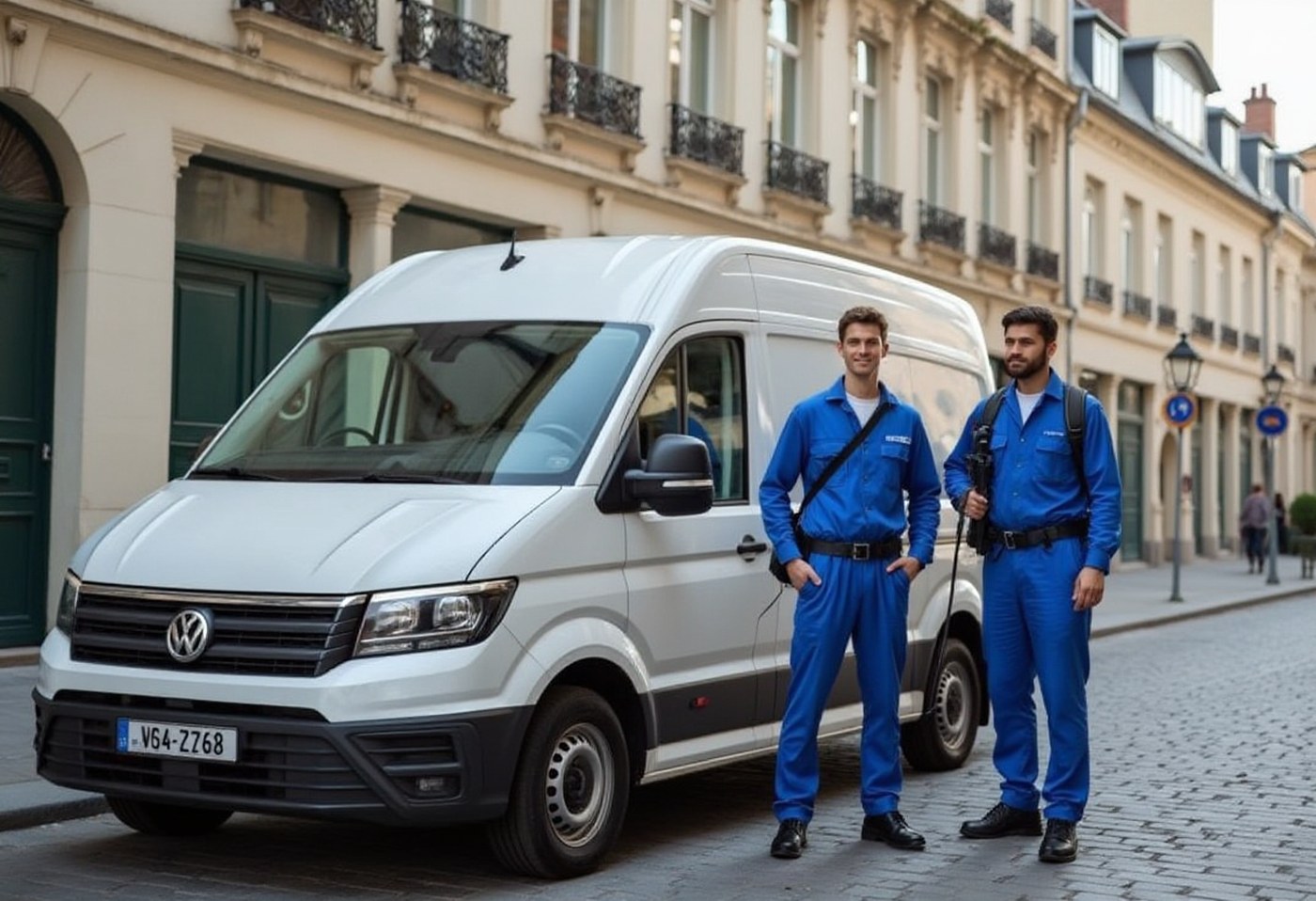 Équipe de techniciens CoplaClean et véhicule d'intervention dératisation désinfection à Bruxelles